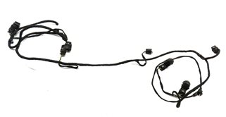14 BMW 650i GRAN COUPE (F06) REAR PARK ASSIST PDC SENSOR SET/4 w/HARNESS(White) — exact item pictured